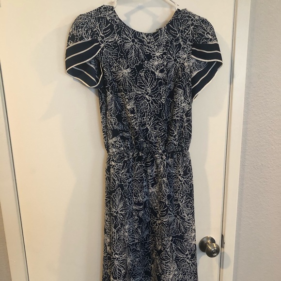 H&M blue and white above the ankle length dress - Picture 1 of 4